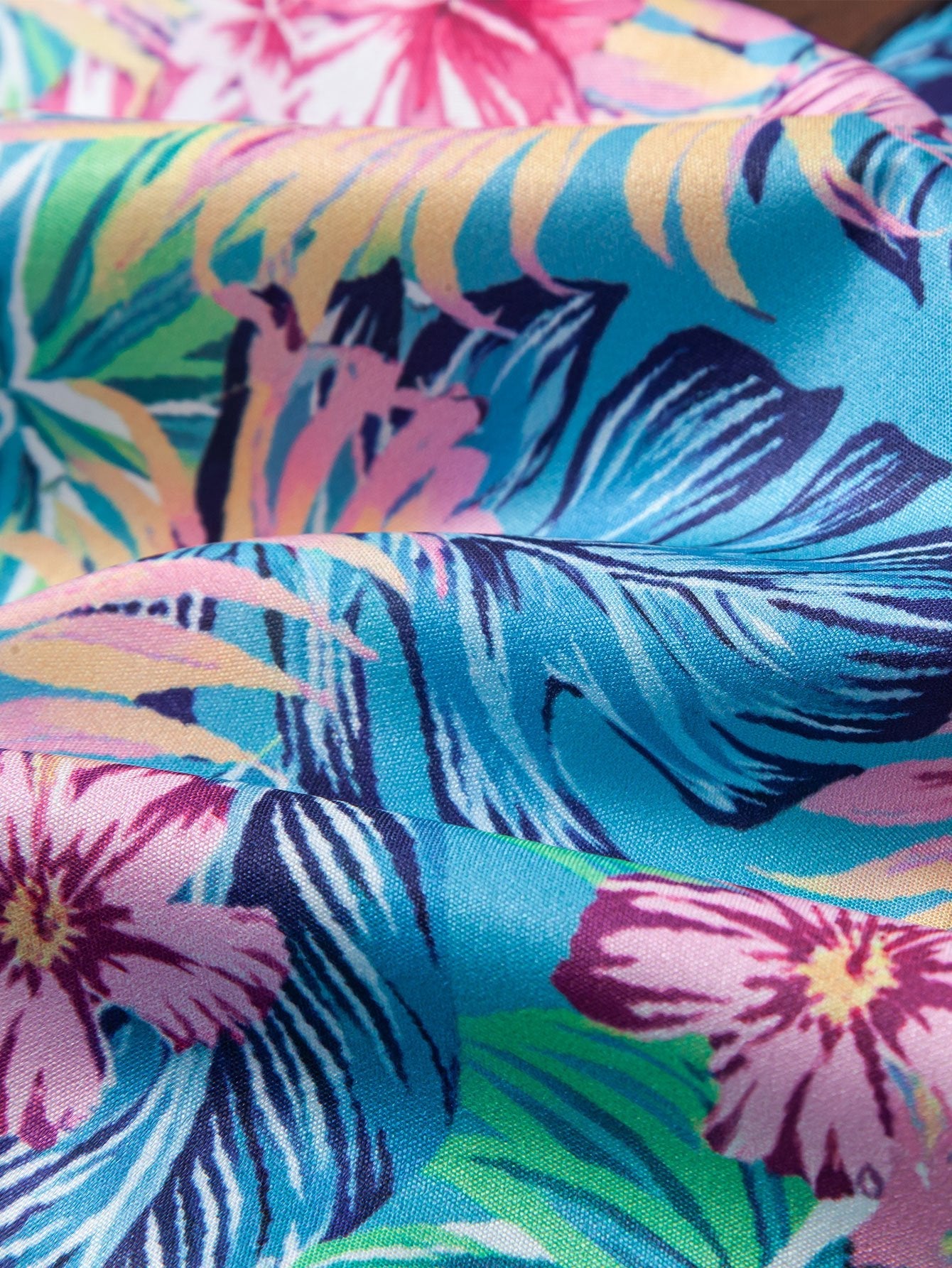 Tropical Print Button-Up Shirt & Swim Shorts Featuring Orangutans