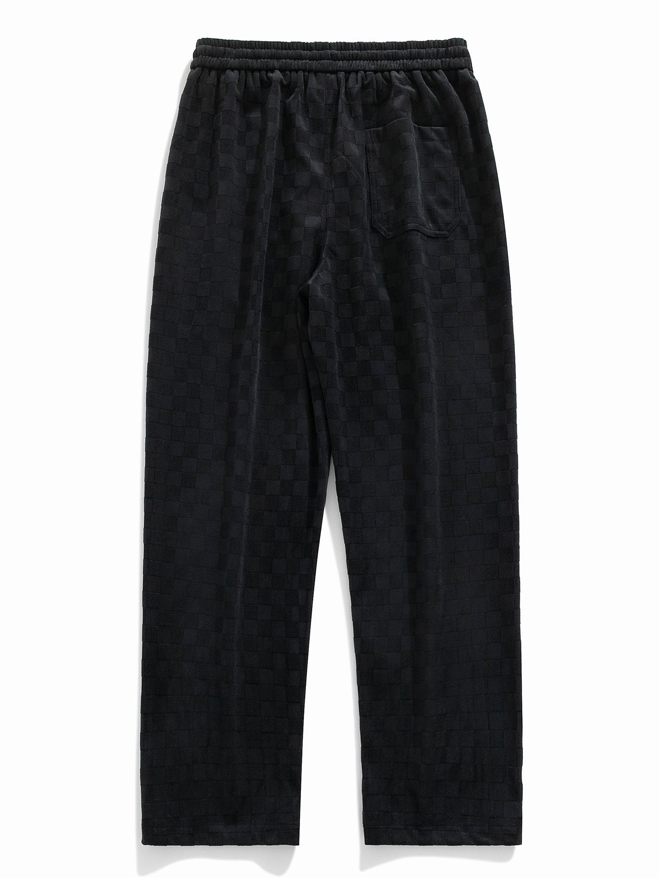 Plaid Straight Leg Trousers