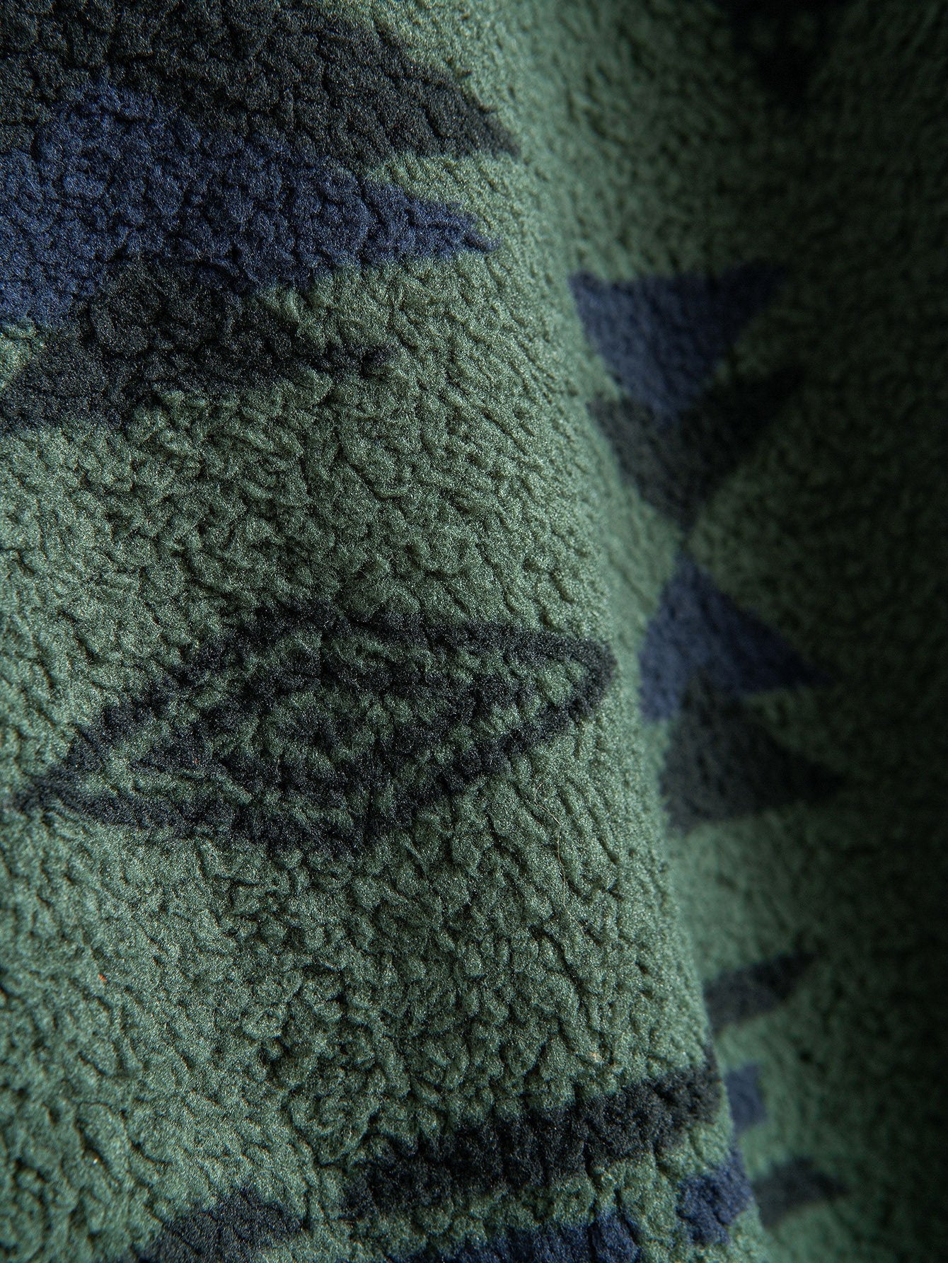 Aztec Patterned Patchwork Teddy Fleece Jacket