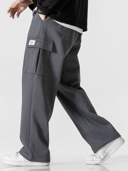Comfortable Straight-Leg Jersey Cargo Pants