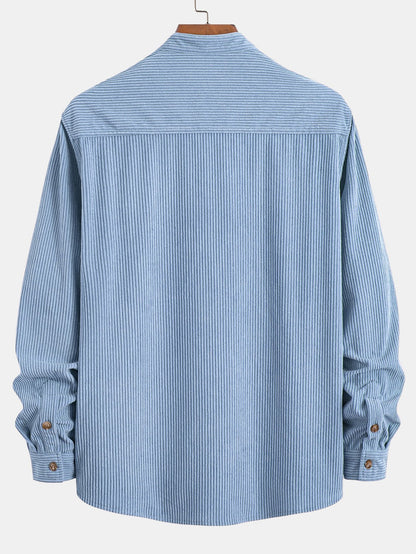 Stand Collar Corduroy Shirt