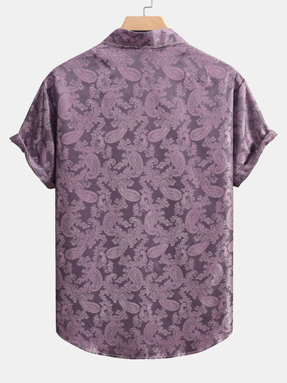 Paisley Pattern Satin Blouse