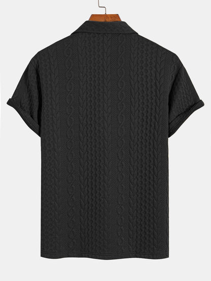 Twisted Texture Jacquard Polo