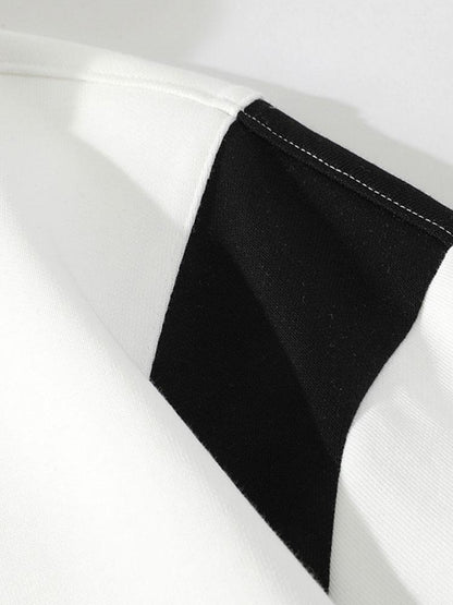 Two-Tone Polo Sweatshirt