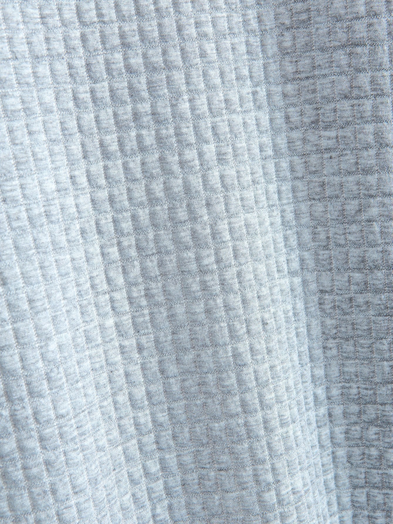 Waffle Knit Short Sleeve T-Shirt with Arc Hem & Matching Shorts