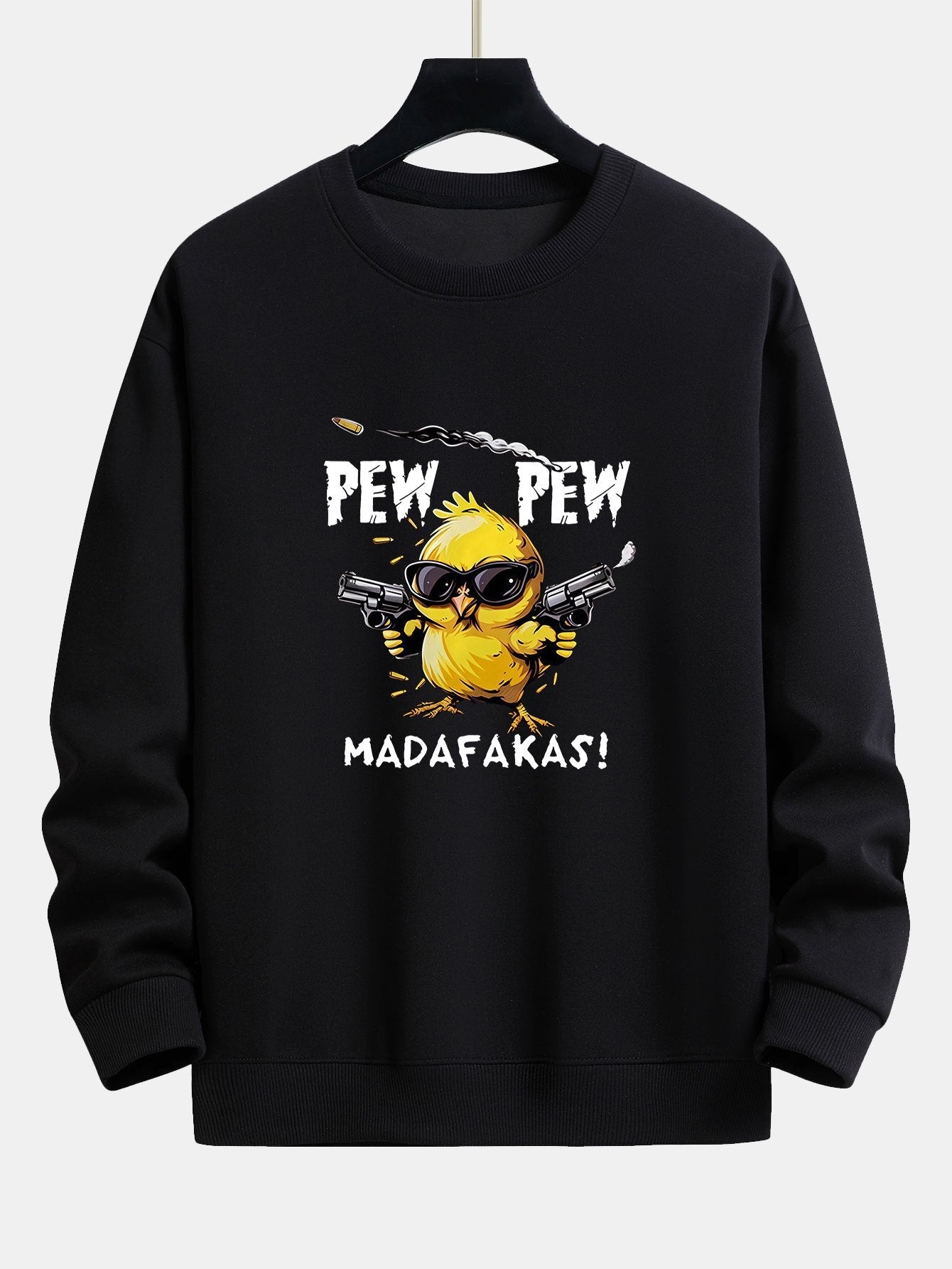Chickens Gone Wild Relaxed Fit Sweatshirt - PEW PEW MADAFAKAS Design