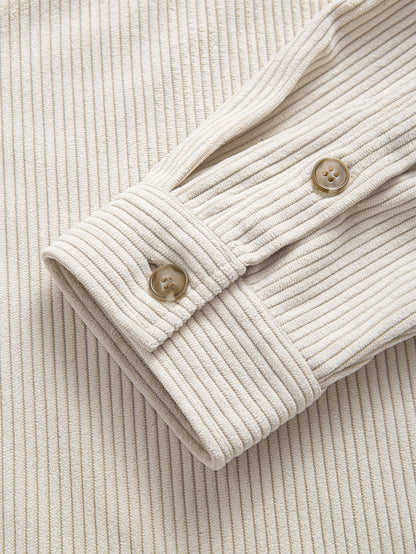 Stand Collar Corduroy Shirt