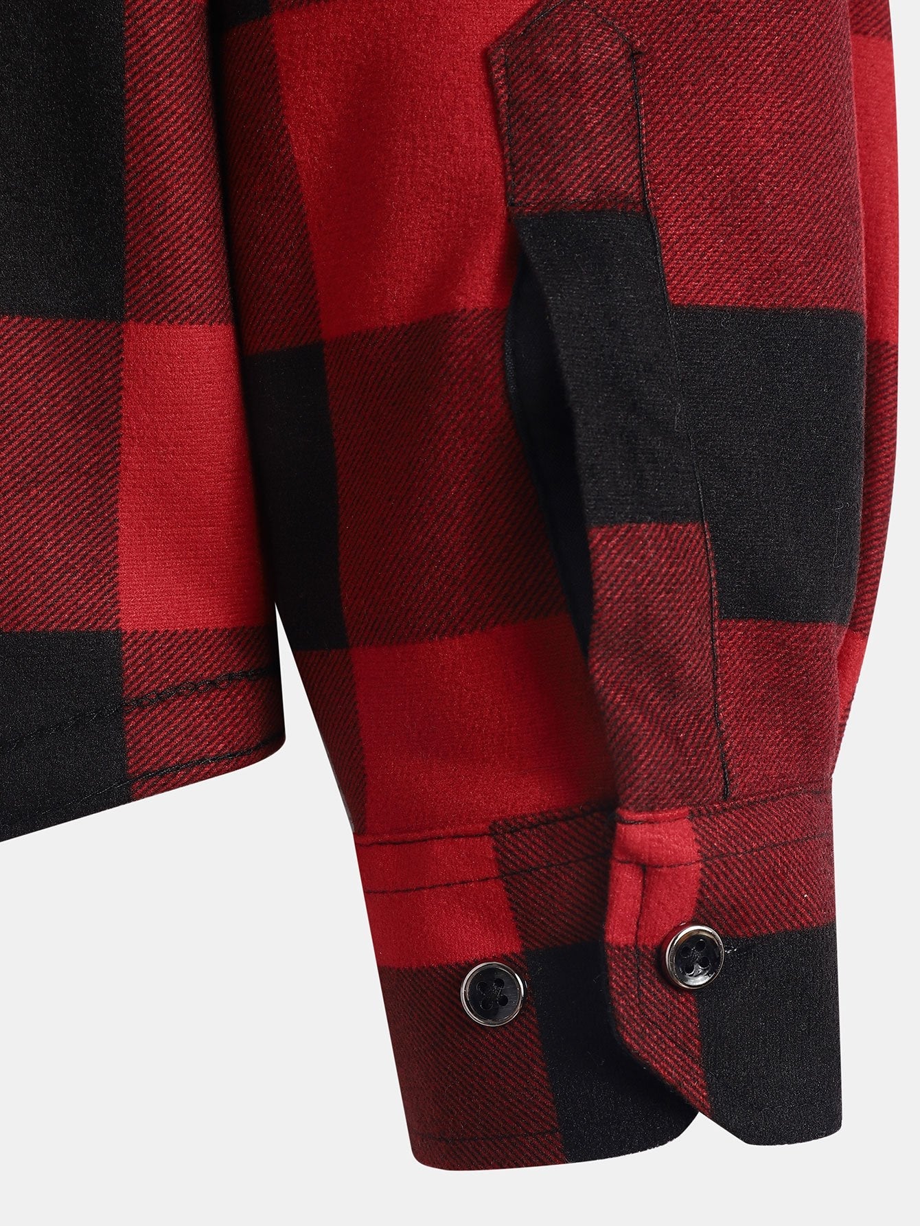 Fleece-Lined Flannel Hooded Shirt