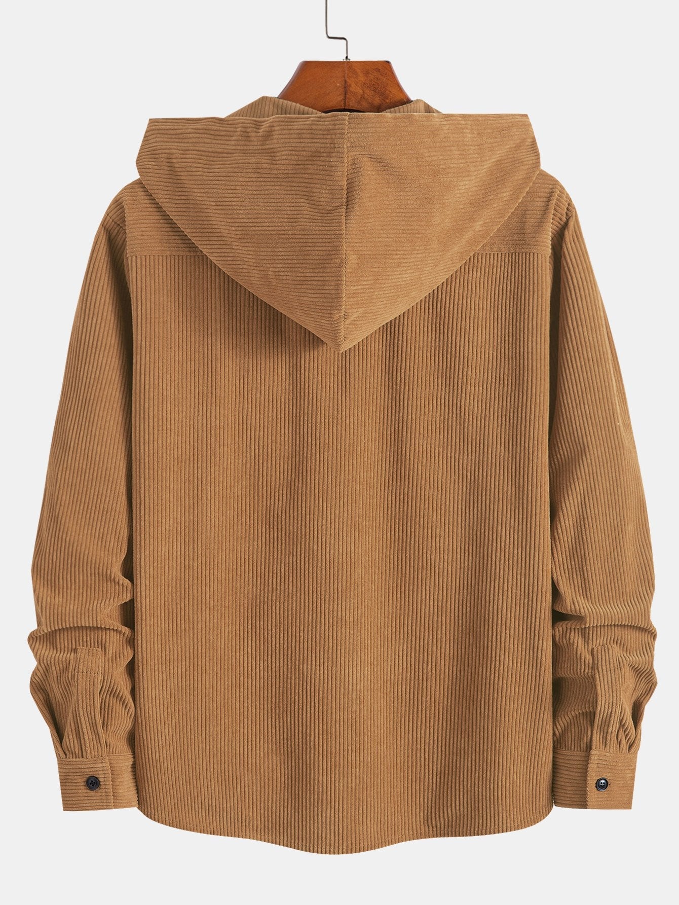 Cozy Corduroy Hooded Shirt Jacket